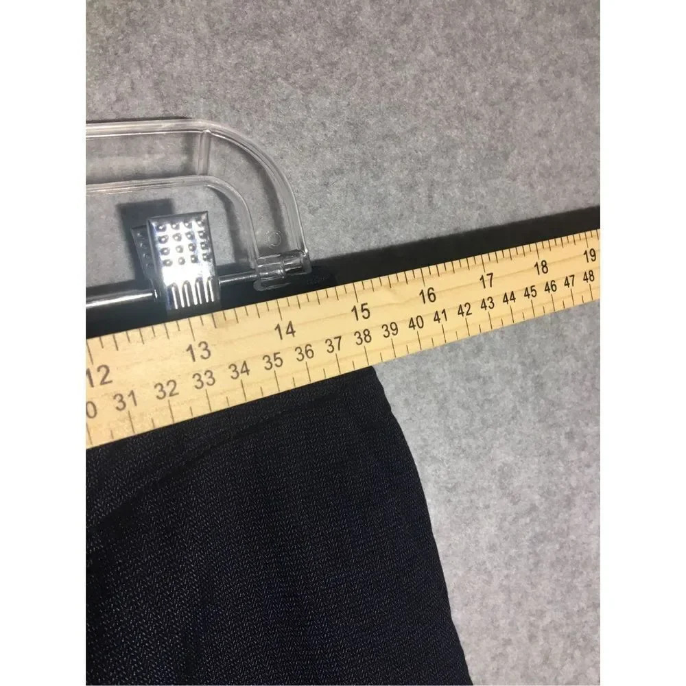 Womens H&M Trousers Pants Navy Blue Tapered Straight Leg Business Casual Office - Picture 6 of 8
